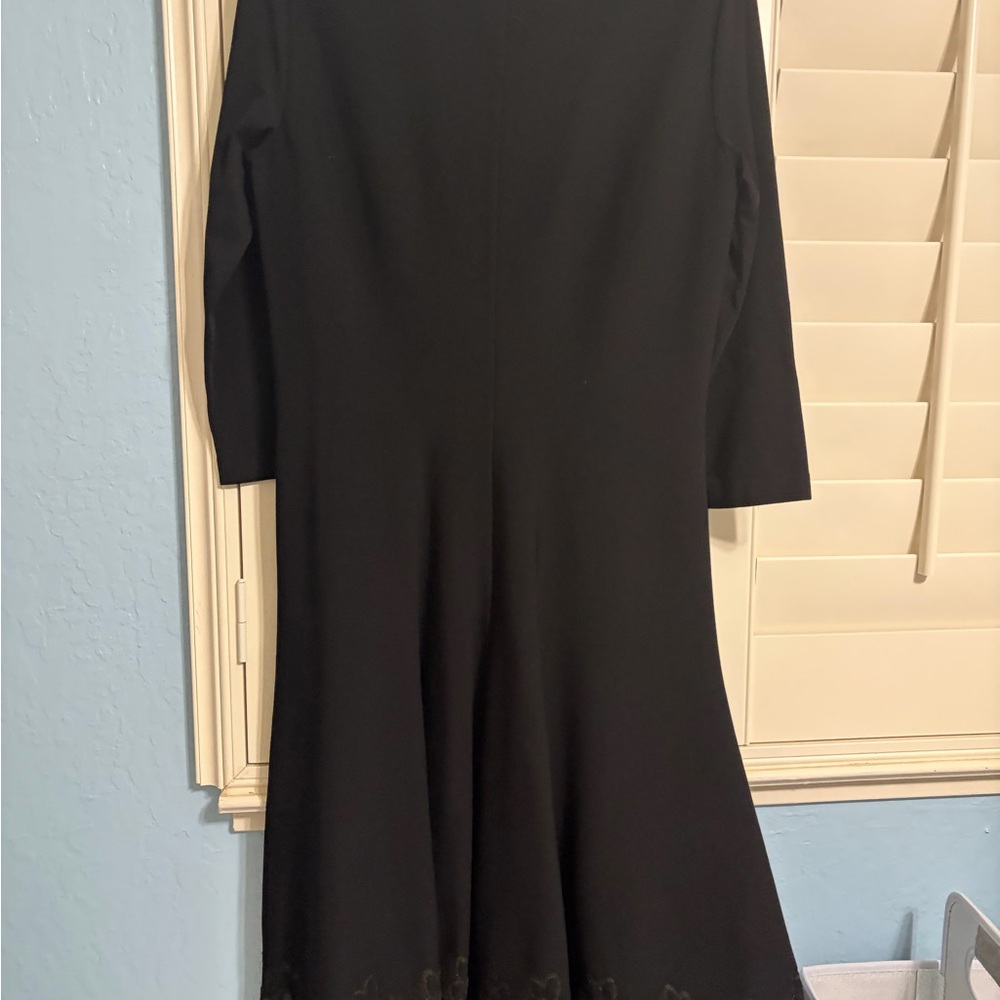 Salvatore Ferragamo Black Crewneck Dress